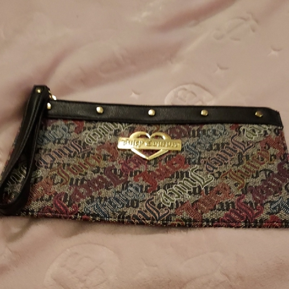 Juicy Couture Red and Blue Clutch Wristlet